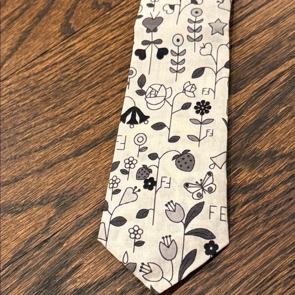 Brand New Fendi Boys Logo Tie | Designer Italian Luxury | Statement Accessory